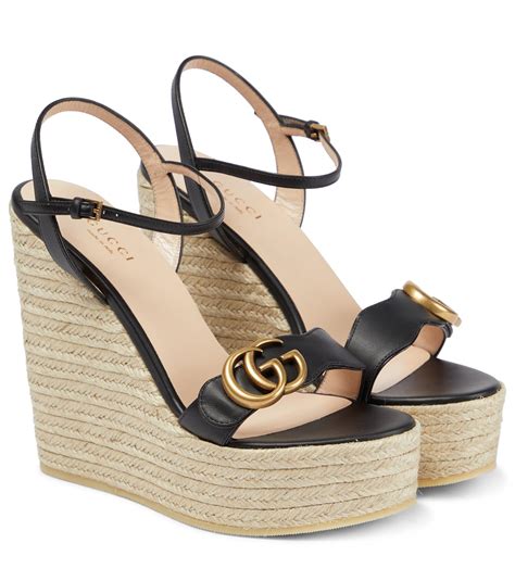 gucci wedge slides|gucci espadrilles wedges.